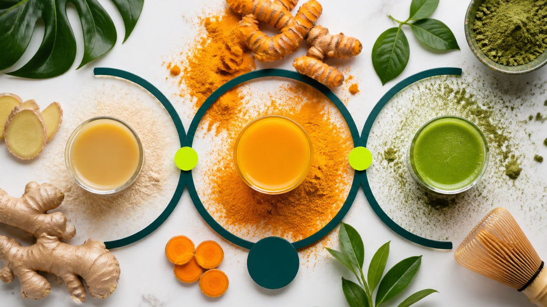 Rotación semanal de jengibre, cúrcuma y matcha en tres sabores