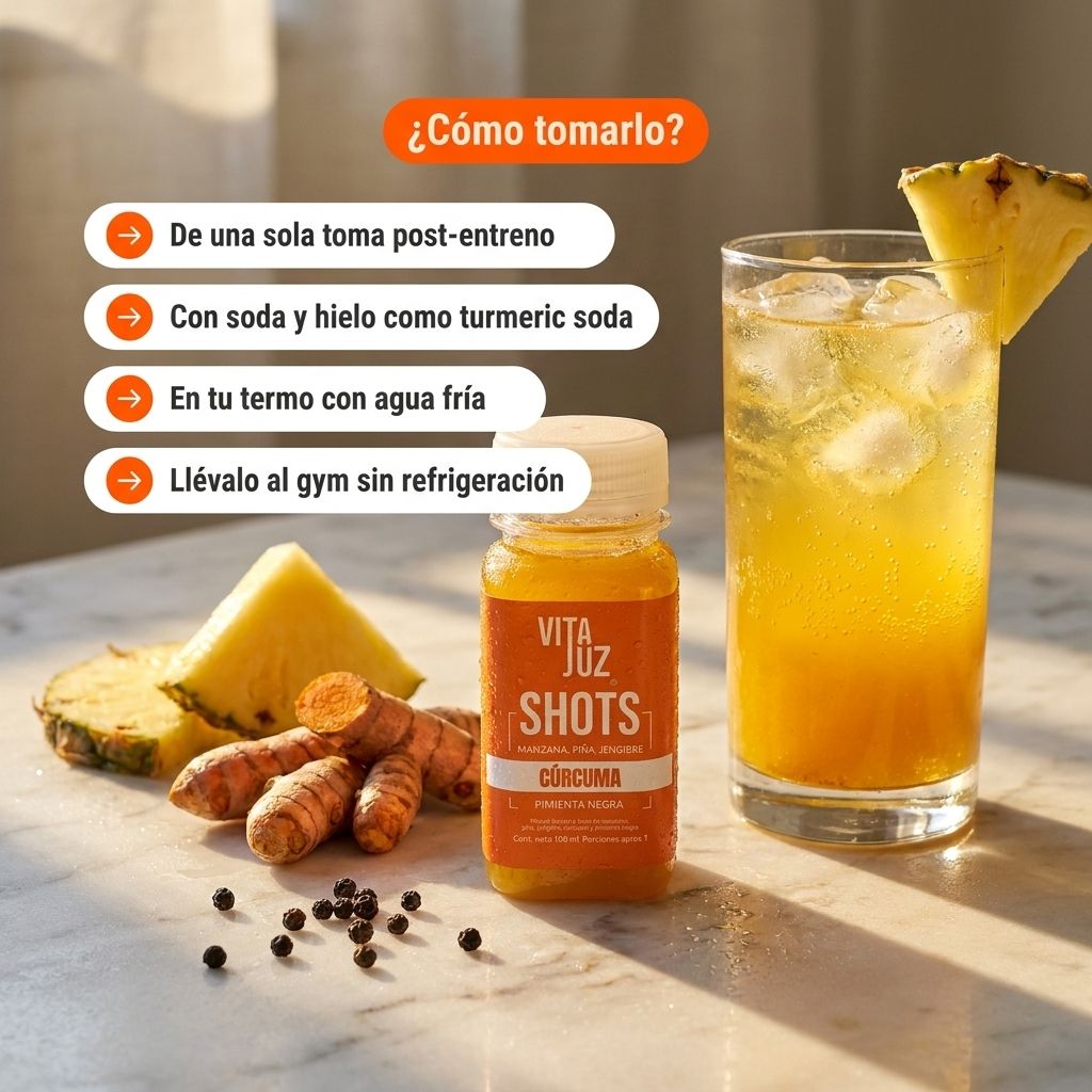 Cómo tomar el shot VitaJuz de Cúrcuma