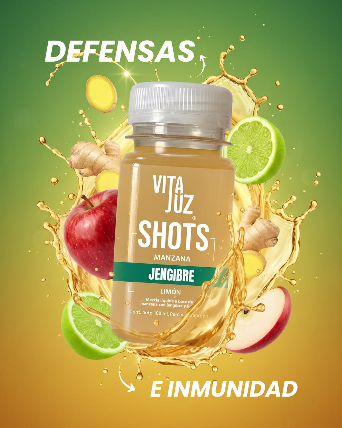 Shot VitaJuz de jengibre para defensas