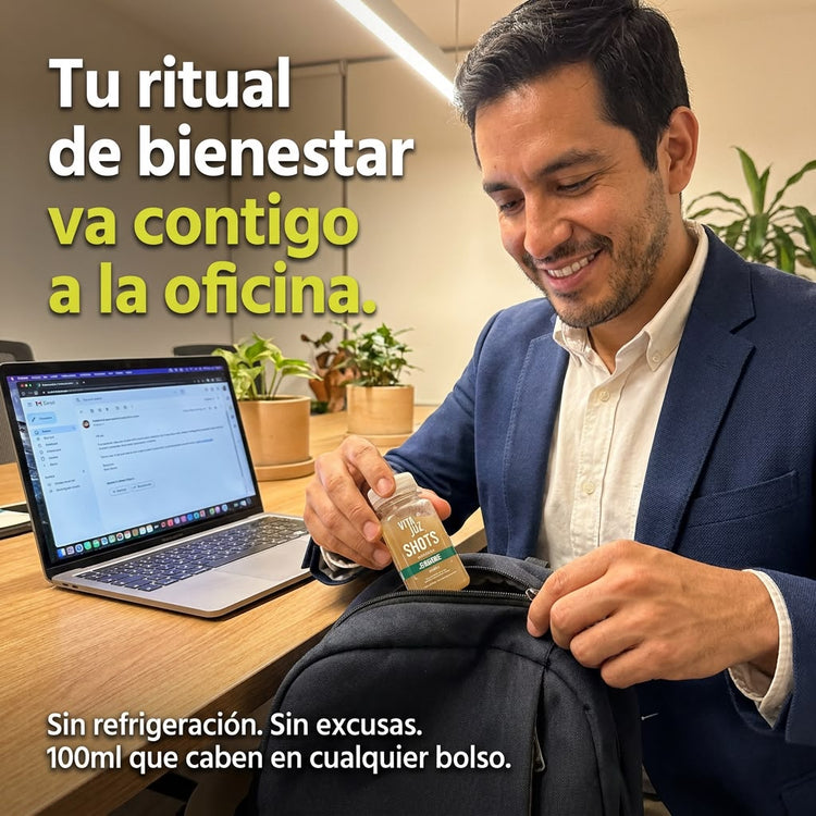 Shot VitaJuz de Jengibre para llevar a la oficina