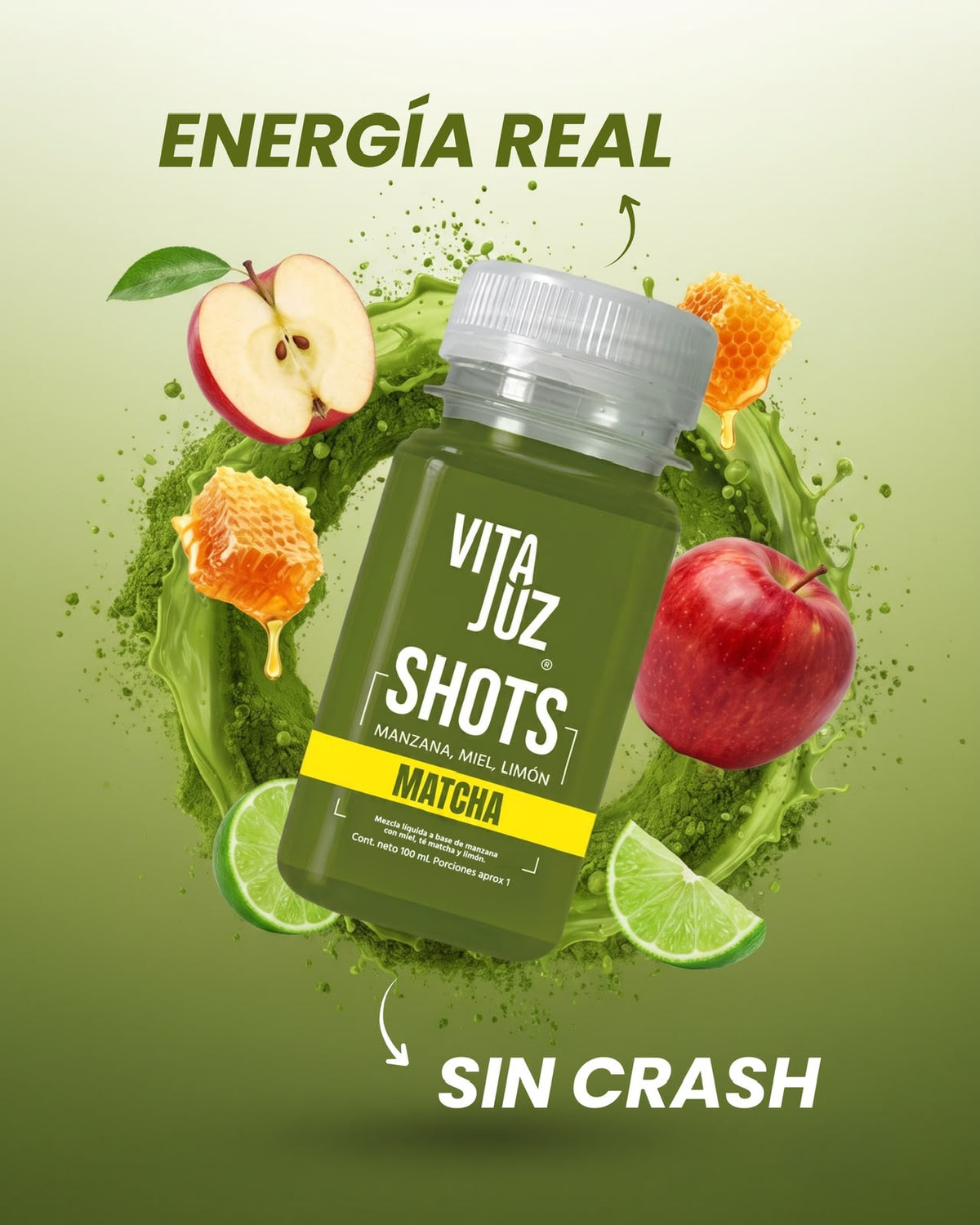 Shot VitaJuz de matcha para energía real
