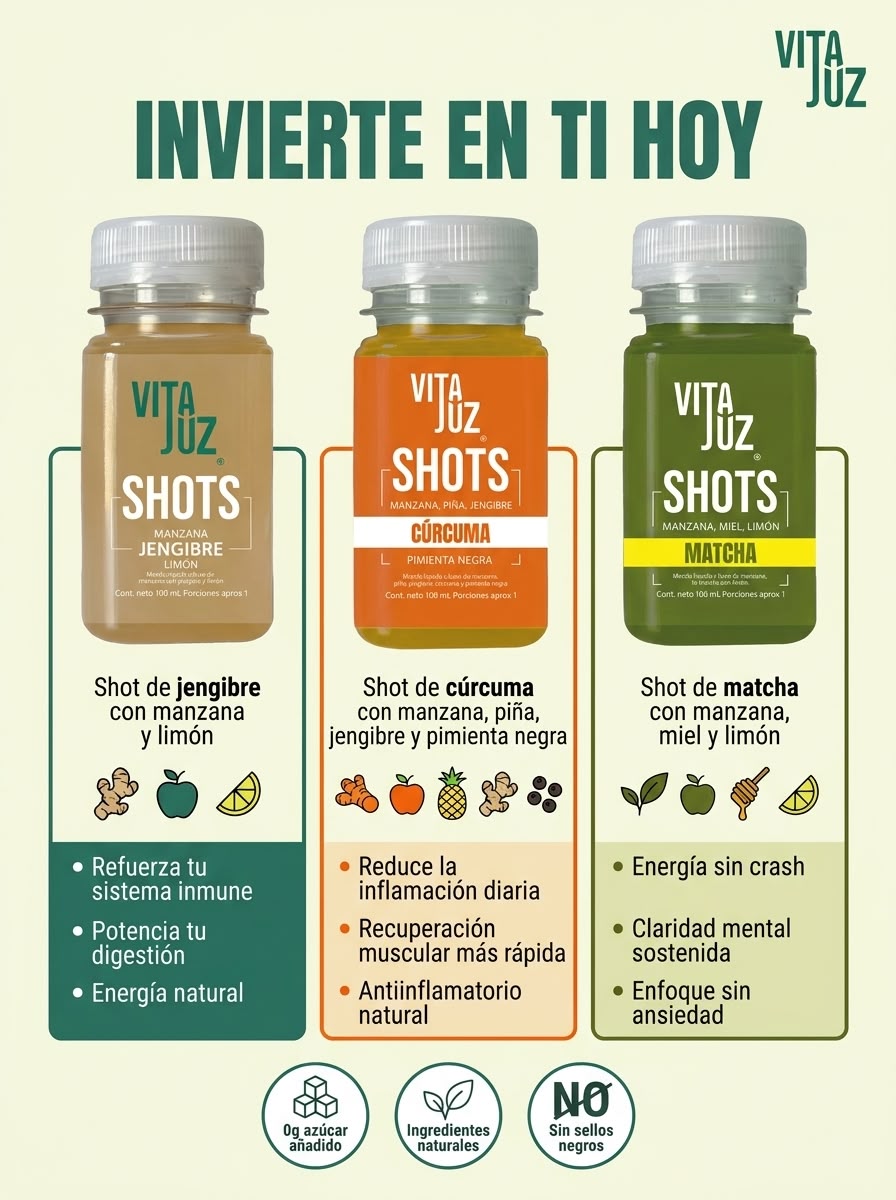 VitaJuz Ritual: beneficios de Jengibre, Cúrcuma y Matcha